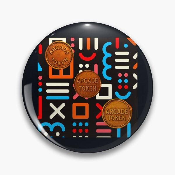 Item preview, ❇️ INSERT COIN TO CONTINUE COLLECTION ❇️ - Arcade Carpet and Tokens - Retro Edition v5 designed and sold by WheelieGdArt.