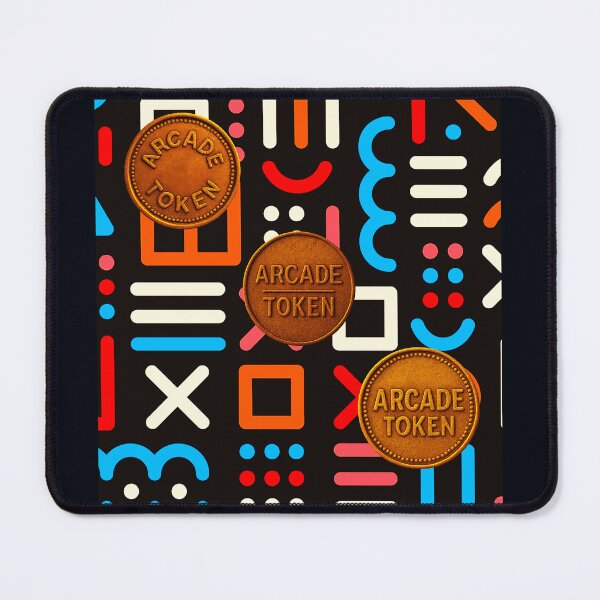 Item preview, ❇️ INSERT COIN TO CONTINUE COLLECTION ❇️ - Arcade Carpet and Tokens - Retro Edition v5 designed and sold by WheelieGdArt.