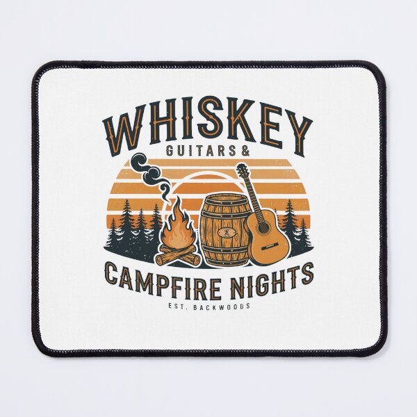 Item preview, Whiskey Guitars & Campfire Nights Vintage Country Camping Design designed and sold by Beyond Horizon.