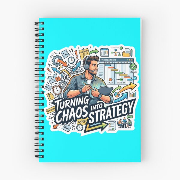 Item preview, Turning Chaos Into Strategy - Project Manager Motivation Sticker designed and sold by Scro-Ciob-Shop.