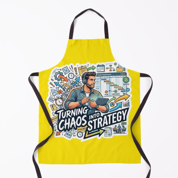 Item preview, Turning Chaos Into Strategy - Project Manager Motivation Sticker designed and sold by Scro-Ciob-Shop.