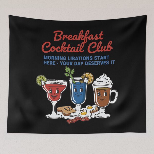 Item preview, Breakfast Cocktail Club Funny Brunch Coffee Bacon designed and sold by LuminOrb.