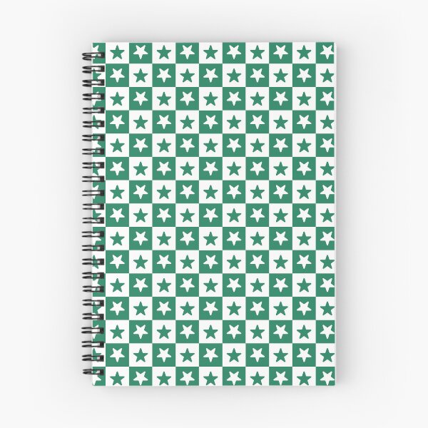 Item preview, White and Green checkered stars designed and sold by pattern-archive.