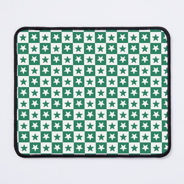Aperçu de l'œuvre étoiles à damier blanches et vertes créée et vendue par pattern-archive.