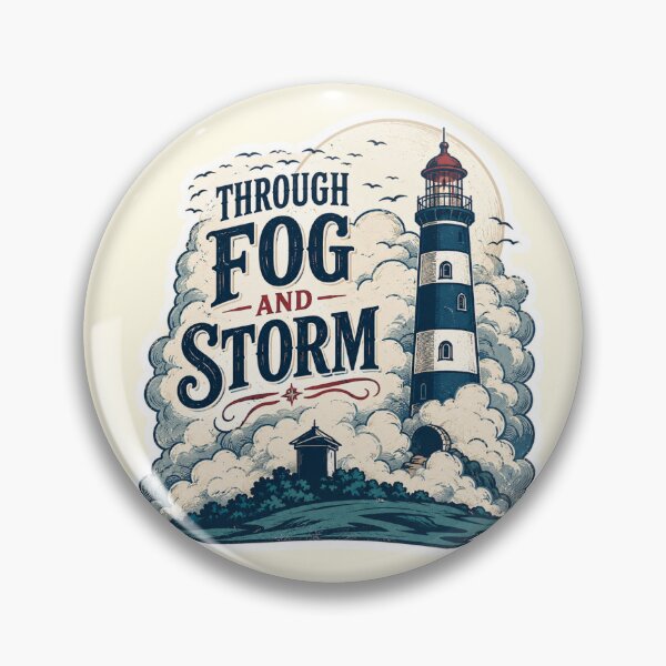 Item preview, Through Fog And Storm - Vintage Lighthouse Retro Art designed and sold by KrzysztofART.