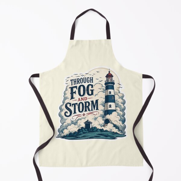 Item preview, Through Fog And Storm - Vintage Lighthouse Retro Art designed and sold by KrzysztofART.