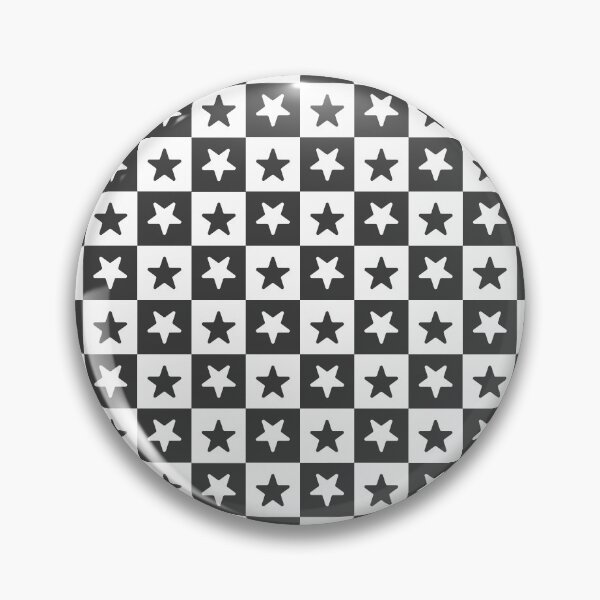 Item preview, White and Gray checkered stars designed and sold by pattern-archive.