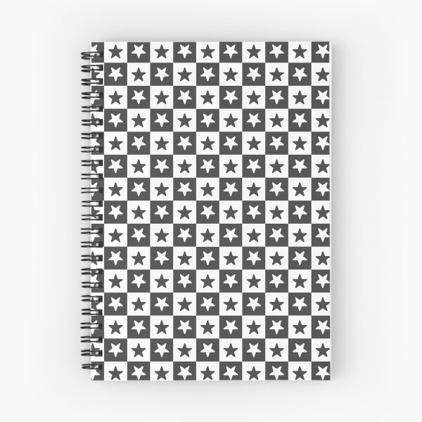Item preview, White and Gray checkered stars designed and sold by pattern-archive.
