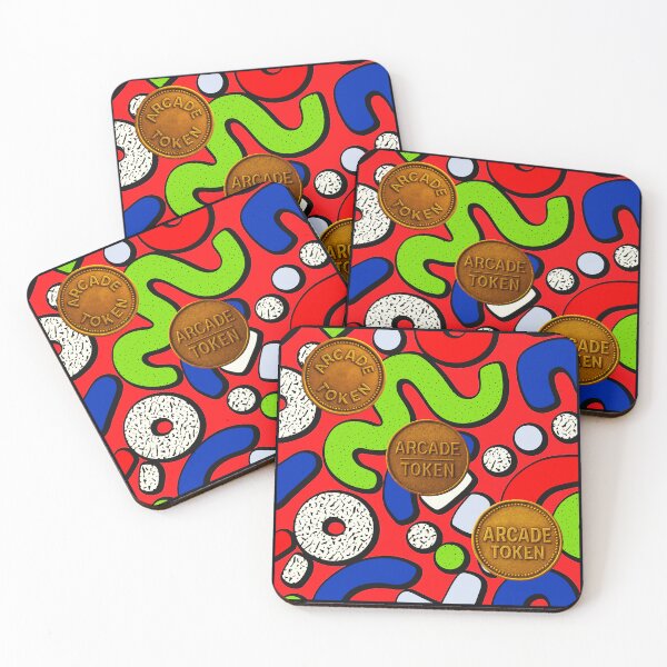 Item preview, ❇️ INSERT COIN TO CONTINUE COLLECTION ❇️ - Arcade Carpet and Tokens - Retro Edition v6 designed and sold by WheelieGdArt.