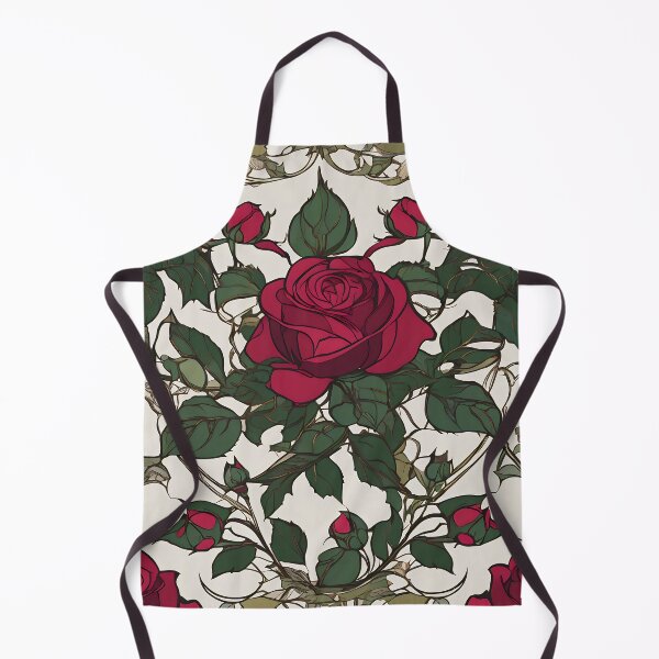 Item preview, Crimson Floral Pattern with Ornamental Leaf Designs. designed and sold by MissYouONLY.