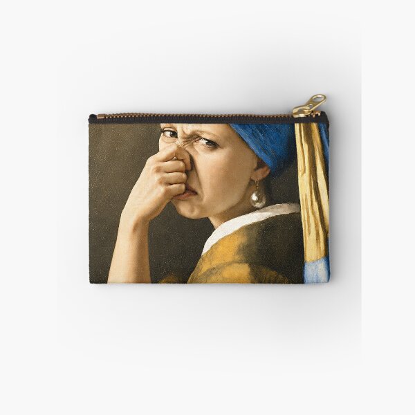 Item preview, Girl with a Pearl Earring Reaction Art | Funny Dutch Masterpiece Parody Wall Art & Apparel designed and sold by Awful Whiff Art Co.