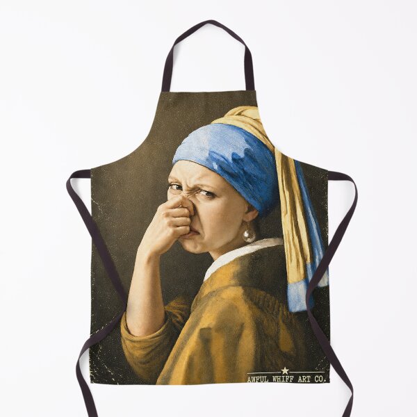 Item preview, Girl with a Pearl Earring Reaction Art | Funny Dutch Masterpiece Parody Wall Art & Apparel designed and sold by Awful Whiff Art Co.