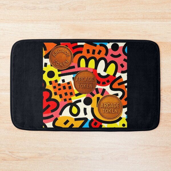 Item preview, ❇️ INSERT COIN TO CONTINUE COLLECTION ❇️ - Arcade Carpet and Tokens - Retro Edition v7 designed and sold by WheelieGdArt.