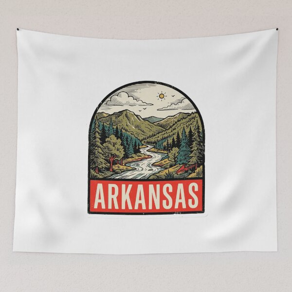 Item preview, Vintage Arkansas Retro Travel Sticker National Park Art designed and sold by Paper Drip.