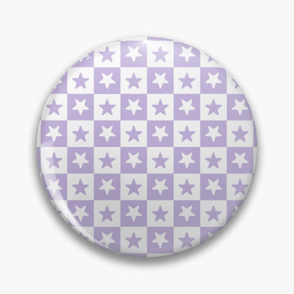 Item preview, White and Lavender checkered stars designed and sold by pattern-archive.