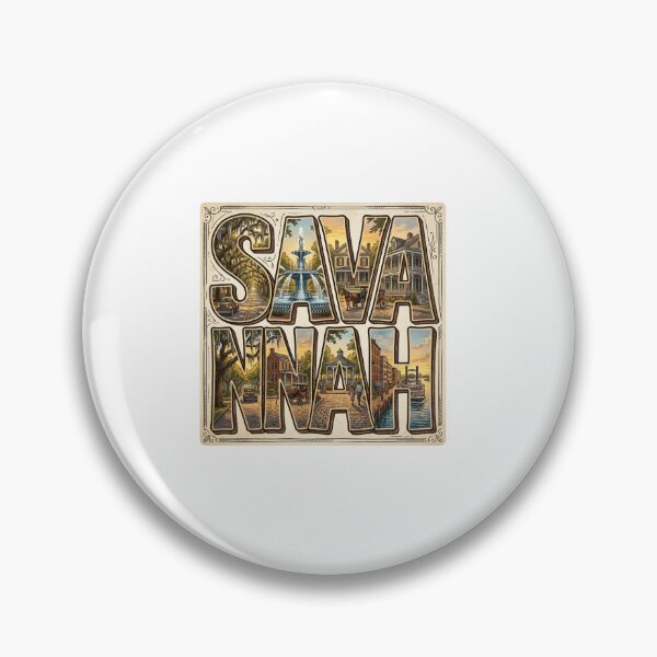 Item preview, Savannah Historic Travel Typography Sticker designed and sold by Imaginarium of Chaos falcon88 .