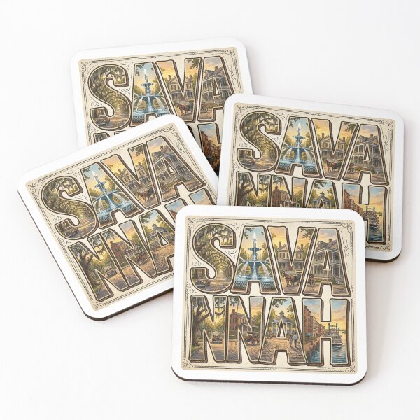Item preview, Savannah Historic Travel Typography Sticker Souvenir Summer Edition designed and sold by Imaginarium of Chaos falcon88 .
