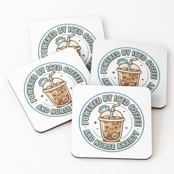 Item preview, Funny Nurse Humor Powered By Iced Coffee And Nurse Anxiety designed and sold by kwcricky.
