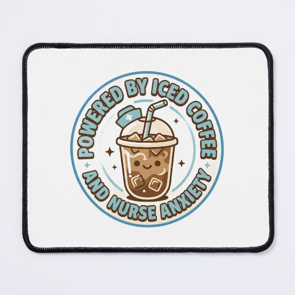 Item preview, Funny Nurse Humor Powered By Iced Coffee And Nurse Anxiety designed and sold by kwcricky.