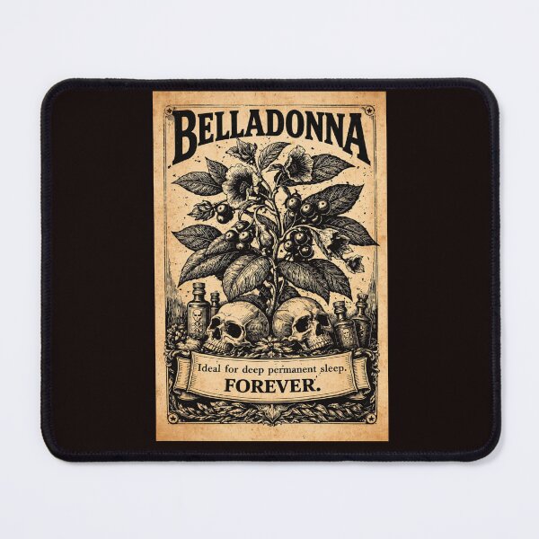 Item preview, : Belladonna Atropa Deep Permanent Sleep Forever Gothic Vintage Poster designed and sold by Print Loft.