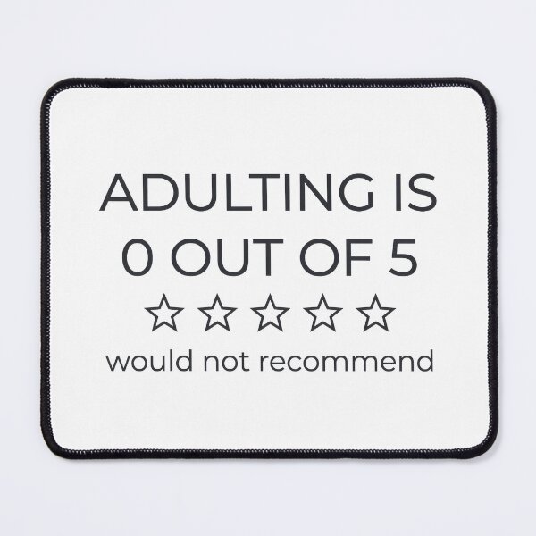 Item preview, Adulting Review designed and sold by AnimeWaifusX.