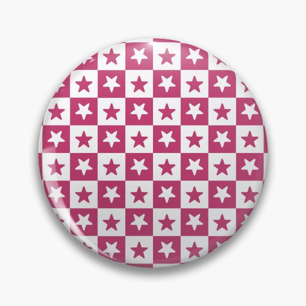 Item preview, White and Magenta checkered stars designed and sold by pattern-archive.