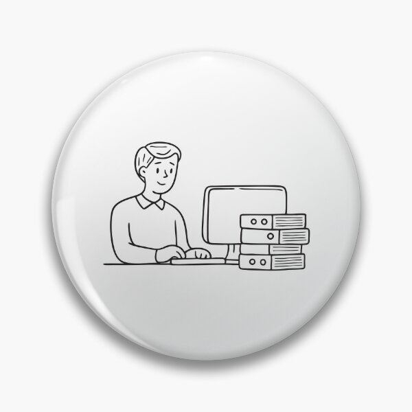 Item preview, Office Employee Typing Beside Folder Stack designed and sold by rasagamastore.