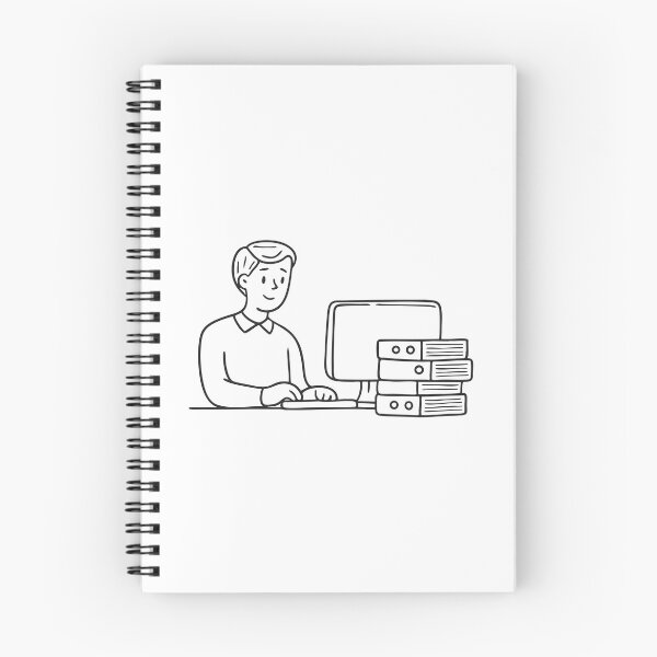 Item preview, Office Employee Typing Beside Folder Stack designed and sold by rasagamastore.