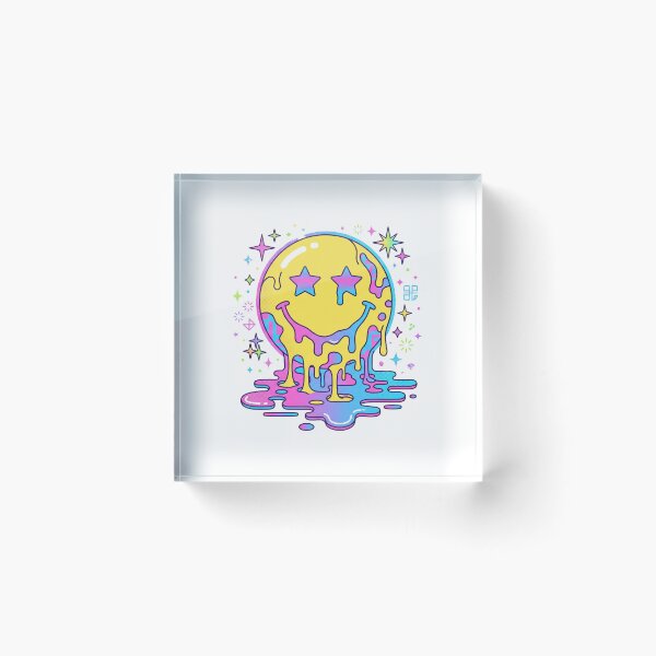 Item preview, Y2K Melting Smiley Face Retro 2000s Aesthetic Sparkles designed and sold by kwcricky.