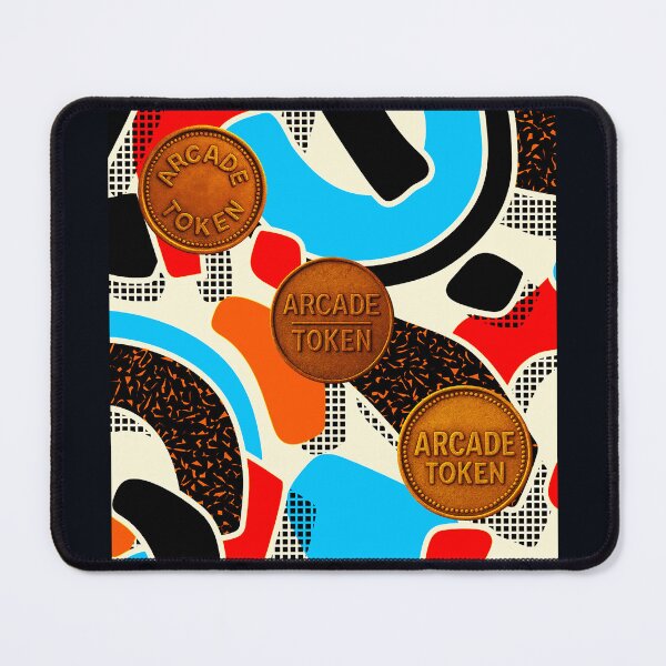 Item preview, ❇️ INSERT COIN TO CONTINUE COLLECTION ❇️ - Arcade Carpet and Tokens - Retro Edition v8 designed and sold by WheelieGdArt.