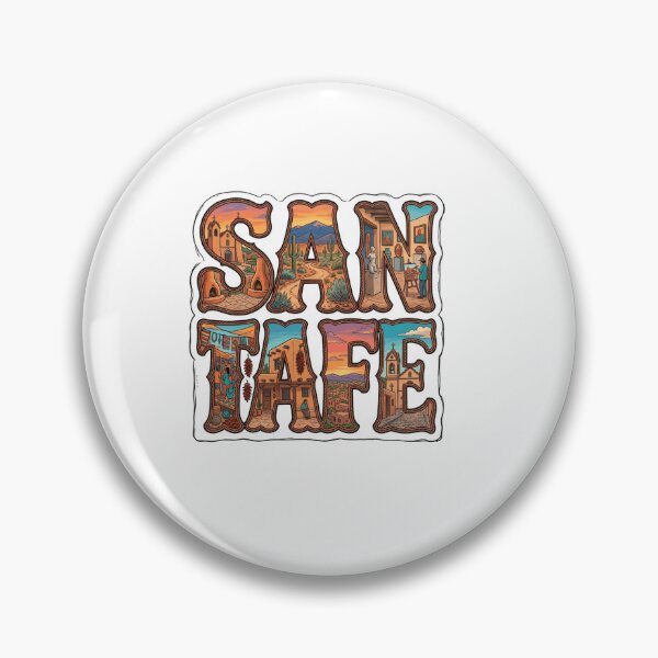Item preview, Santa Fe Desert Travel Typography Sticker designed and sold by Imaginarium of Chaos falcon88 .