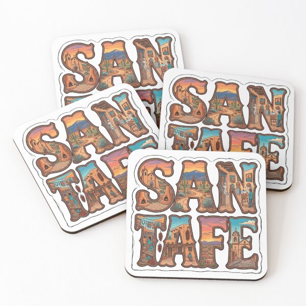 Item preview, Santa Fe Desert Travel Typography Sticker designed and sold by Imaginarium of Chaos falcon88 .