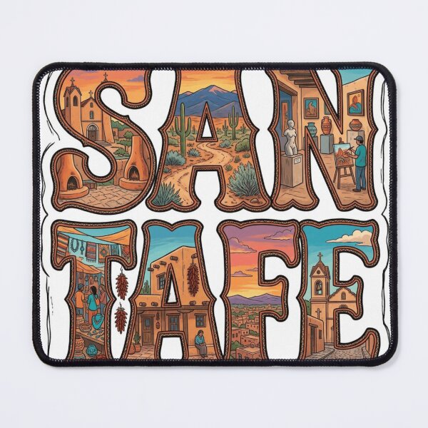 Item preview, Santa Fe Desert Travel Typography Sticker designed and sold by Imaginarium of Chaos falcon88 .