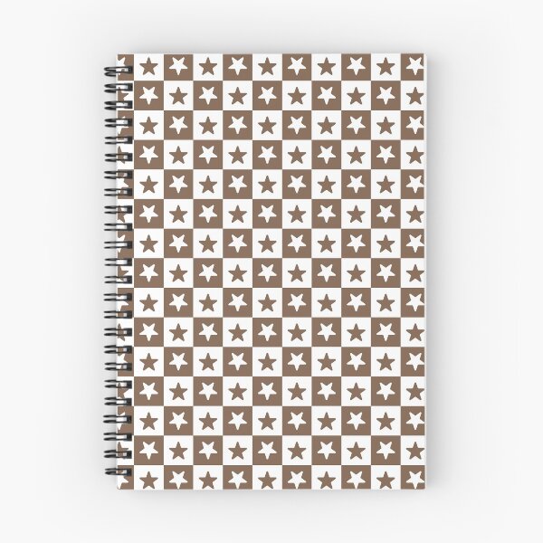 Item preview, White and Mocha checkered stars designed and sold by pattern-archive.