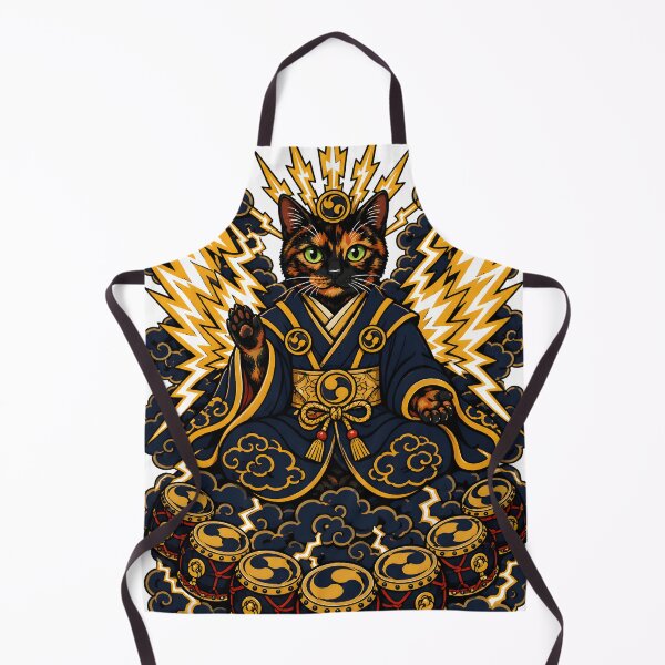 Item preview, Goddess of Storms — Tortoiseshell Cat Raijin Ukiyo-e | Japanese Thunder God Art designed and sold by Martin's_Design.