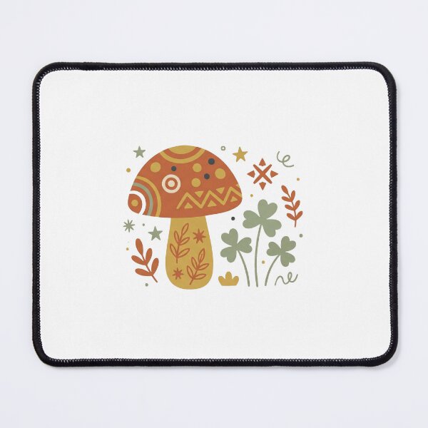 Item preview, Whimsical Folk Art Mushroom Doodle Illustration designed and sold by kwcricky.