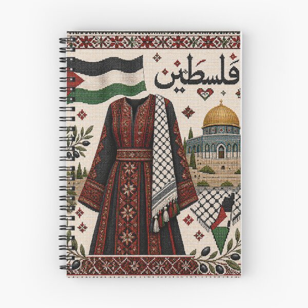 Item preview, Traditional Palestinian Thobe and Keffiyeh Tatreez Art designed and sold by BrainCurves.
