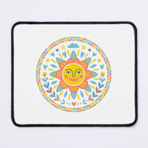 Item preview, Happy Folk Art Sun Flower Whimsical Doodle designed and sold by kwcricky.
