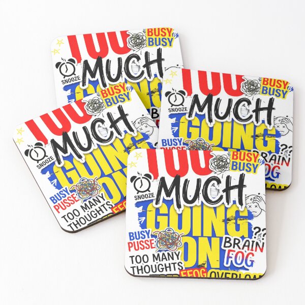 Item preview, Too Much Going On – Chaotic Typography Poster designed and sold by krishna-artdesigns.