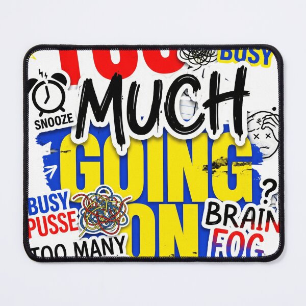 Item preview, Too Much Going On – Chaotic Typography Poster designed and sold by krishna-artdesigns.
