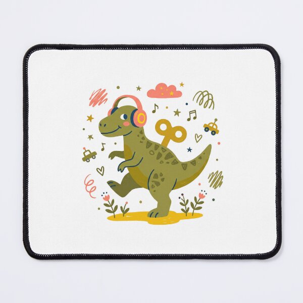 Item preview, Retro Toy Dinosaur Dancing Whimsical Folk Art designed and sold by kwcricky.