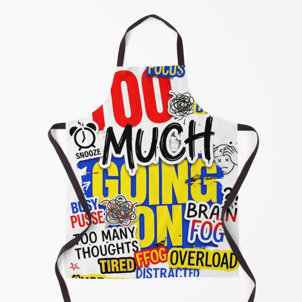 Item preview, Too Much Going On – Chaotic Typography Poster designed and sold by krishna-artdesigns.