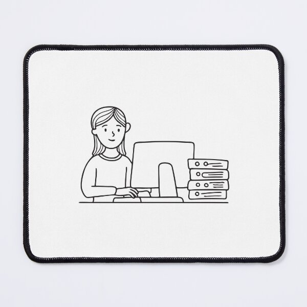 Item preview, Office Worker Typing Near File Folders designed and sold by rasagamastore.
