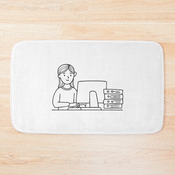 Item preview, Office Worker Typing Near File Folders designed and sold by rasagamastore.