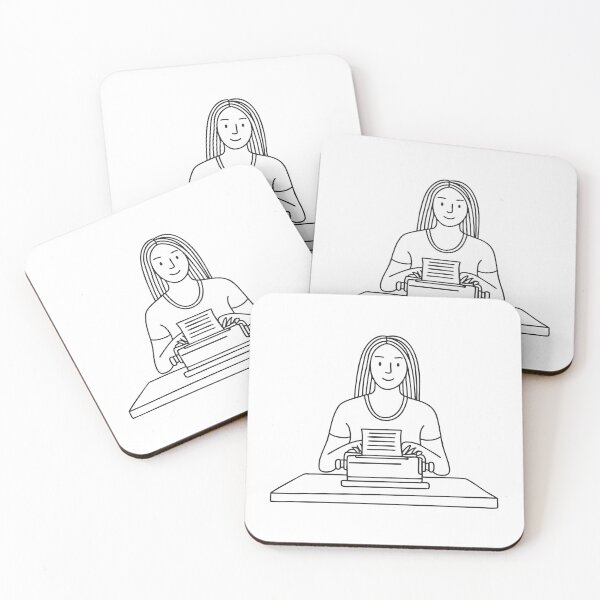 Item preview, Person Typing on Vintage Typewriter designed and sold by rasagamastore.