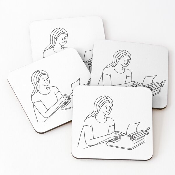 Item preview, Writer Using Typewriter with Paper Inserted designed and sold by rasagamastore.
