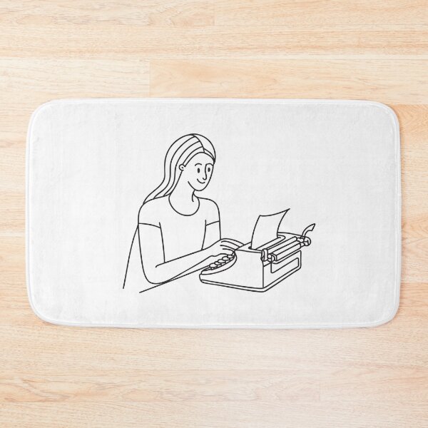 Item preview, Writer Using Typewriter with Paper Inserted designed and sold by rasagamastore.
