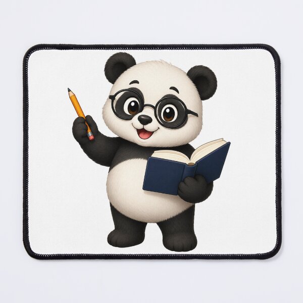 Item preview, Cute Panda Bear Bookworm Reading Animal Glasses Back to School Art designed and sold by Seculinator.