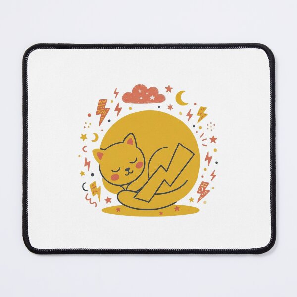 Item preview, Chonky Yellow Mouse Lightning Whimsical Folk Art designed and sold by kwcricky.