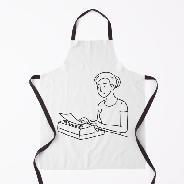 Item preview, Side View of Person Using Typewriter designed and sold by rasagamastore.